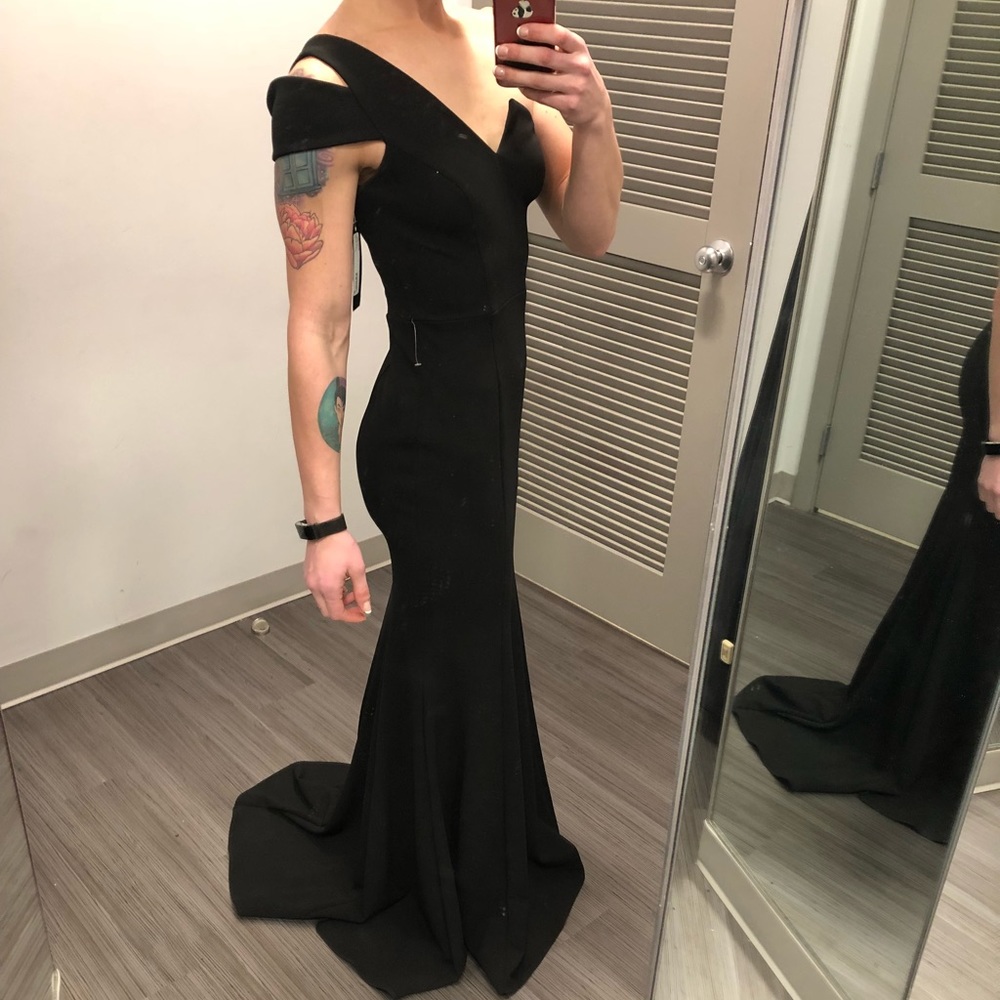Black ball gown
